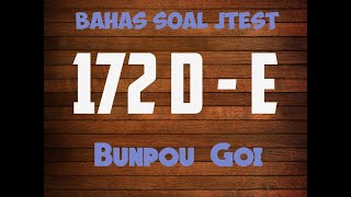 Pembahasan Soal JTEST172 levelDE N3 N4 Bunpou [upl. by Yggam]