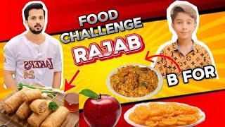 YouTuber food name challenge 😍rajabbutt94 ke name ka food khaya [upl. by Jessamyn]