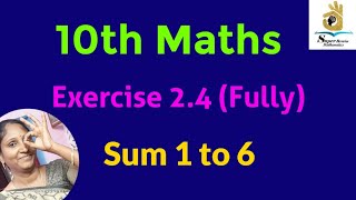 10th maths exercise 24 fully  Class 10 Maths exercise 24 sum 1 to 9  Super Brain Mathematics [upl. by Macfadyn]