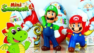 Mario i Luigi  Kinder Jajka Niespodzianki i Zabawki Na Święta [upl. by Dukey]