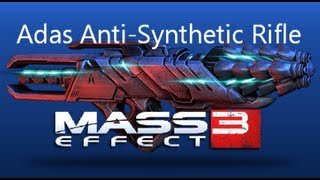 Mass Effect 3 Firefight Pack DLC Female Shepard Adas AntiSynthetic Rifle [upl. by Nidroj]