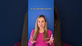 Vocal fry Explained musicaltheatre education singingtips voicecoach singingexercises [upl. by Codee]