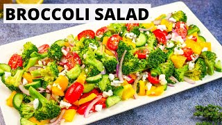 BROCCOLI SALAD RECIPE  Healthy amp Easy  How to make [upl. by Annaujat]