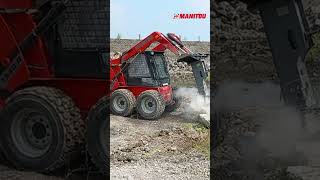 Rock Breaking Power Manitou 1340R Skid Steer Loader [upl. by Salba]