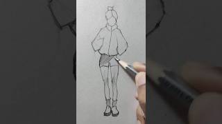 Drawing lessons😃✍🏼 Female figure drawing sketchbook figuredrawing pencilsketching pencilart art [upl. by Anialam]