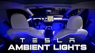 Tesla Model 3Y Ambient Lights Installed 🔥 Full Tutorial of Hansshow Laser Engraved Lights [upl. by Aisayt844]