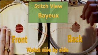 How to Embroider Bayeux Stitch  Laid and Couch [upl. by Drain408]