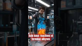 Acid base reactions of terminal alkynes explained in 60 seconds chemistry chemicalreaction [upl. by Etnohs]