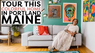 Tour this Muralists Colorful Home in Portland Maine  Home Tour  HGTV Handmade [upl. by Jaquenette143]