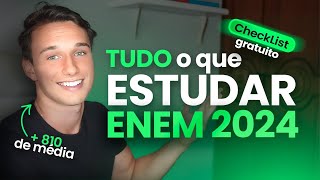 ✅ O QUE ESTUDAR PARA O ENEM 2024 COMPLETO [upl. by Oilut]