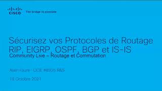 Sécurisez vos protocoles de routage RIP EIGRP OSPF BGP et ISIS [upl. by Sukhum243]