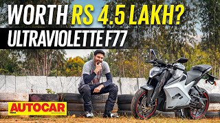 2023 Ultraviolette F77 review  Is it what wed hoped for And is it worth the price Autocar India [upl. by Walford255]