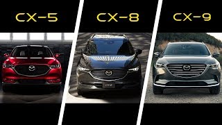 2017 Mazda CX5 vs 2018 Mazda CX8 vs 2017 Mazda CX9 [upl. by Donoho]