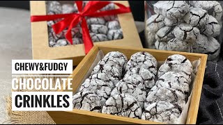 CHEWY AND FUDGY CHOCOLATE CRINKLES [upl. by Publias]