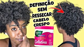 FINALIZAÇÃO DO CABELO CRESPO COM GELATINA DA KOLENE [upl. by Riatsila]