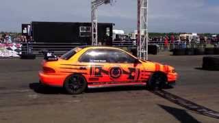 Grant Swan drag racing at Banzai Day at Crail Raceway  25052014  in his Subaru Impreza P1 [upl. by Bainbrudge]