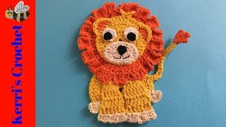 Crochet Lion Tutorial  Crochet Applique Tutorial [upl. by Eichman]