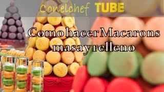 Cómo hacer Macaron masa y relleno [upl. by Dudden290]