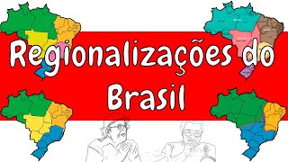 Regionalização do Brasil  IBGE Geiger e Milton Santos Resumo ilustrado [upl. by Mathias377]