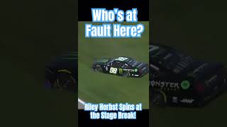 Riley Herbst Spins at Stage Break in the XfinitySeries at KansasSpeedway Is Austin Hill at fault [upl. by Otreblasiul]