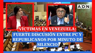 Tenso choque entre PC y Republicanos marca minuto de silencio por víctimas en Venezuela [upl. by Arayt]