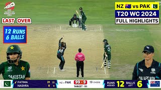 NZ W vs PAK W Highlights 2024  New Zealand vs Pakistan Women T20 World Cup Match Highlights 2024 [upl. by Yadahs]