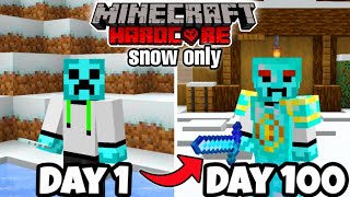 I Survived 100 Days of Minecraft Hardcore in a Snow Only World [upl. by Llert215]