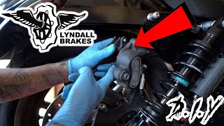 DYI  HOW TO REAR BRAKES PADS  DYNA LOW RIDER S [upl. by Wiltz]