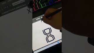 XD letters logo design create in adobe illustrator shorts shortsvideo adobeillustrator logotype [upl. by Atahs]