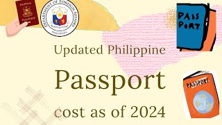 UPDATED PHILIPPINE PASSPORT COST AS OF 2024 passport vlog 2024 shortvideo new newvideo [upl. by Emilee]