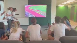 British athletics team celebrate Jake Wightmans historic 1500m gold medal [upl. by Ed]