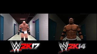 WWE 2K17 PS3 VS WWE 2K14  Goldberg Entrance Side by Side Comparison [upl. by Malka]