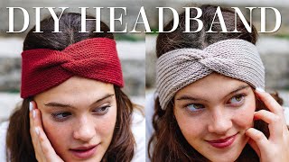 TWISTED HEADBAND Knitting Tutorial Step by Step [upl. by Boni303]