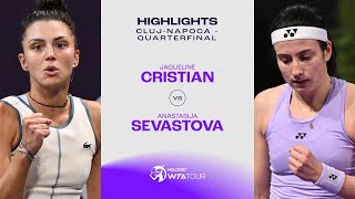 Jaqueline Cristian vs Anastasija Sevastova  2024 ClujNapoca Quarterfinal  WTA Match Highlights [upl. by Ynavoeg]