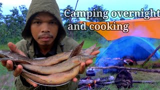 CRAMPING OVERNIGHT AND COOKING WITH NATURAL FOOD AND a TENT [upl. by Zela701]