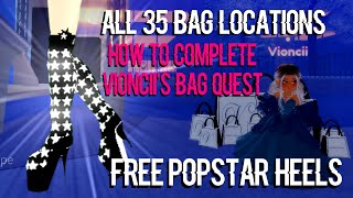 How To Complete Bag Quest ALL 35 LOCATIONS For FREE Popstar Heels Royale High New Years Update 2022 [upl. by Nataniel15]