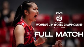 TUN🇹🇳 vs THA🇹🇭  Full Match  Womens U21 World Championship  Aguascalientes [upl. by Tahpos]