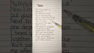 Taste lyrics by Sabrina Carpenter 🌹🔥🚀 musicandlyrics songlyrics lryics musician lyirics [upl. by Collyer]