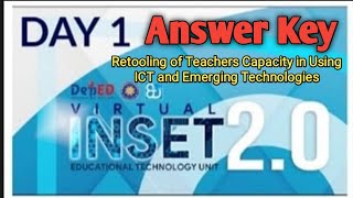 VINSET 20 Day 1 Answer Key  Retooling of Teachers Capacity in Using ICT and Emerging Technologies [upl. by Seta849]