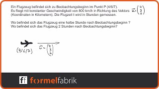 Vektorrechnung Wo befindet sich das Flugzeug – Einheitsvektor [upl. by Marianne]