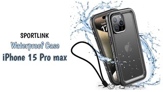 SPORTLINK Waterproof Case for iPhone 15 Pro Max [upl. by Wetzel]