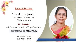 FUNERAL SERVICE  MARYKUTTY JOSEPH [upl. by Valleau174]