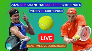 Alexander Zverev Vs Tallon Griekspoor LIVE Score UPDATE 2024 ATP Shanghai Masters Tennis 116Finals [upl. by Plato147]