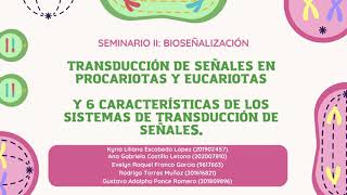 Seminario 3 Transducción de señales en procariotas y eucariotas [upl. by Jacquelynn]