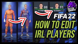 How To EDIT Real Players STATSRATINGCLOTHING In FIFA 22 [upl. by Skelton]