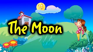 The moon poem  English Nursery Rhyme with Lyrics  Kids Song  Kidda Junction [upl. by Ateuqahs494]