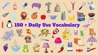 Daily Use English Vocabulary with Pictures for Kids [upl. by Nowd]