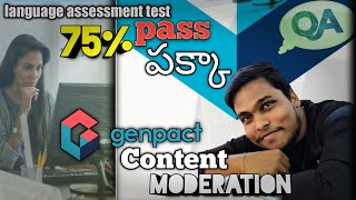 Genpact Content Moderators language assessment test  Questions and Answers Telugu [upl. by Kimura]