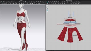 how to make dress like this in Clo3D and Blender [upl. by Ytsihc]