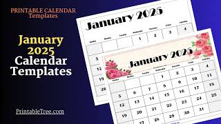 January 2025 Calendar Free Printable Templates [upl. by Deedahs]